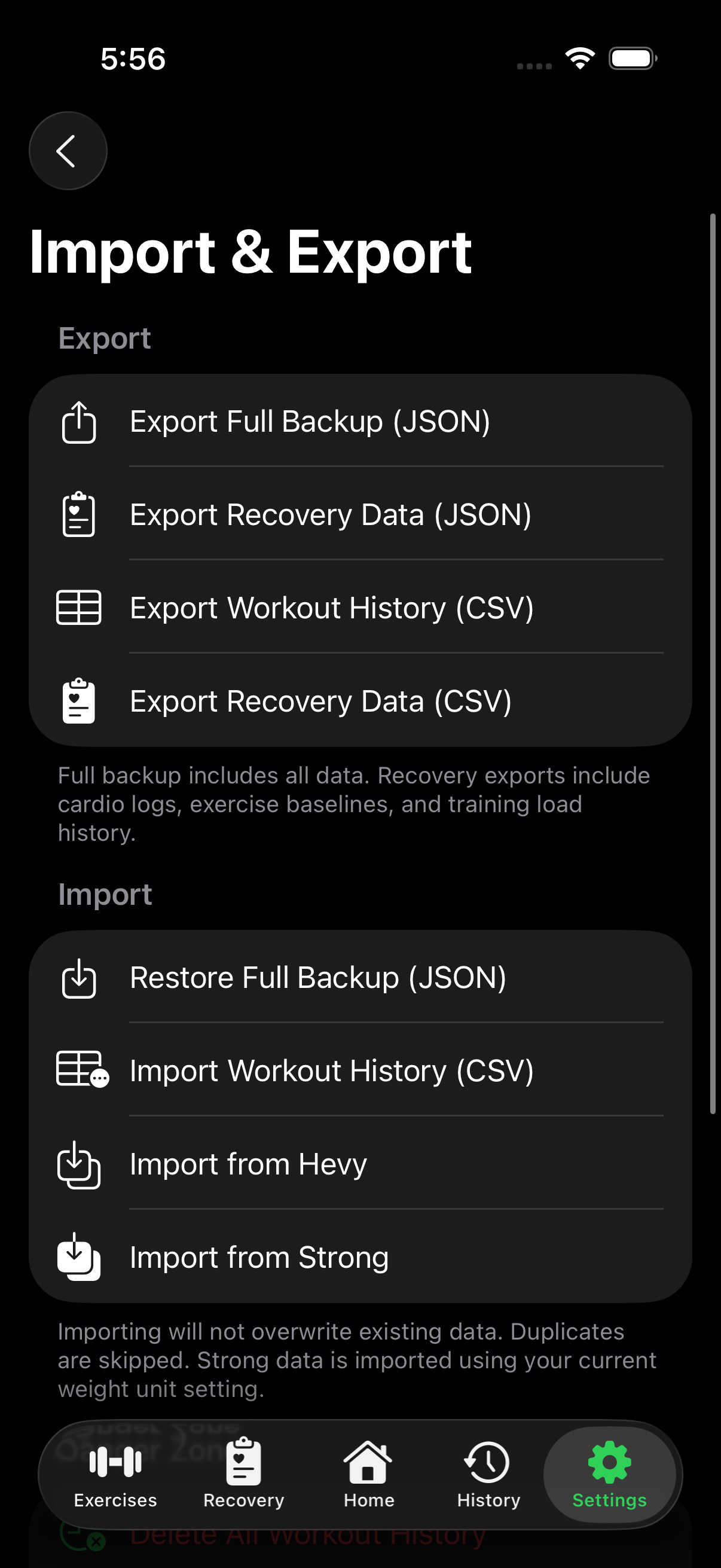 Import Your Data screenshot